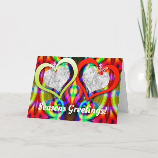 Carte festive Twin Hearts (Devant)
