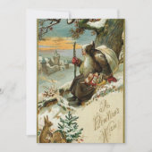 Carte festive vintage Nouvel An (Devant)