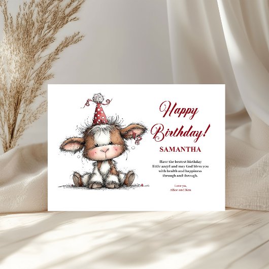 Carte Festive whimsical animals party vibe kids greeting