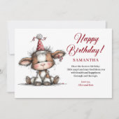 Carte Festive whimsical animals party vibe kids greeting (Devant)