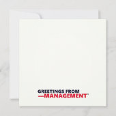 Carte Fête annuelle Funny Merci Office Humour (Dos)