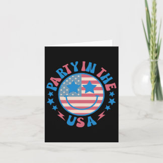 Carte Fête Aux Etats-Unis 4 juillet Preppy Smile Hommes 