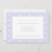 Carte Fête baby shower de petite fille à l'éléphant aqua (Dos)