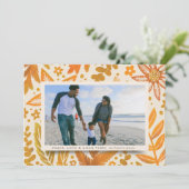 Carte Fête botanique d'or Noël (Debout devant)