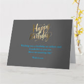 Carte Fête brillante et joyeuse (Fleur jaune)