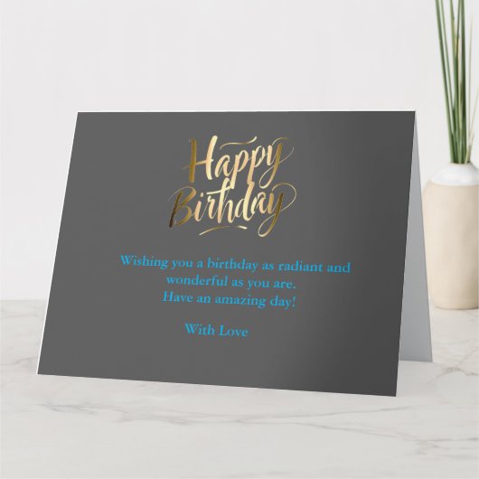 Carte Fête brillante et joyeuse (Devant)