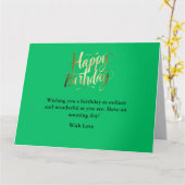 Carte Fête brillante et joyeuse (Fleur jaune)