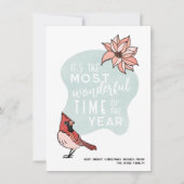 Carte Fête Cardinale de Noël moderne (Devant)