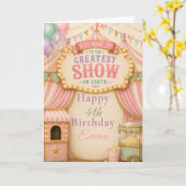 Carte Fête Cirque Pastel (Fleur jaune)