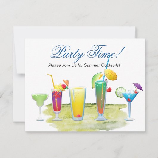 Carte Fête, Cocktails d'été (Devant)