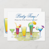 Carte Fête, Cocktails d'été (Devant / Derrière)