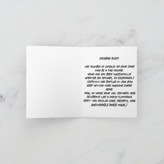 Carte Fête comme un Flamant rose - Amusants & Festive An (Intérieur)