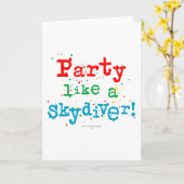 Carte Fête comme un SKYDIVER ! (Fleur jaune)