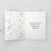 Carte Fête Confetti Vin bouteille Anniversaire (Intérieur)