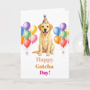 Carte Fête d'adoption Jour de surprise Labrador Chien An
