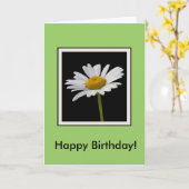 Carte Fête d'anniversaire (Fleur jaune)