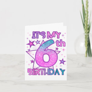 Carte fête d'anniversaire 6 ans fille k-pop fête d'enfan
