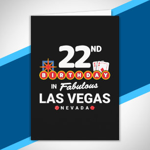 Carte Fête d'anniversaire à Las Vegas - 22e anniversaire
