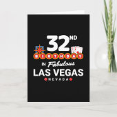 Carte Fête d'anniversaire à Las Vegas - 32e anniversaire (Devant)