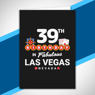 Carte Fête d'anniversaire à Las Vegas - 39e anniversaire