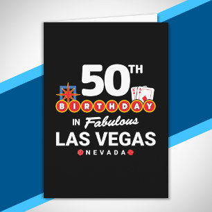 Carte Fête d'anniversaire à Las Vegas - 50e anniversaire