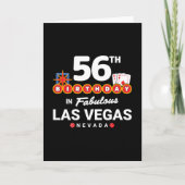 Carte Fête d'anniversaire à Las Vegas - 56e anniversaire (Devant)