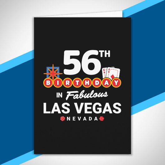 Carte Fête d'anniversaire à Las Vegas - 56e anniversaire