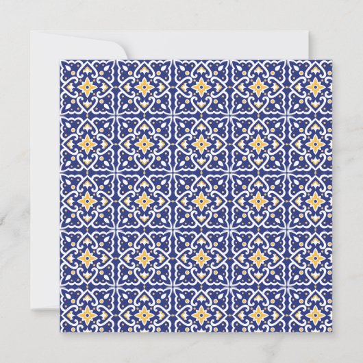 Carte Fête d'anniversaire Amalfi Positano en tuiles bleu (Dos)