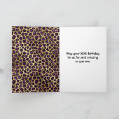 Carte Fête d'anniversaire avec impression de léopard or  (Intérieur)
