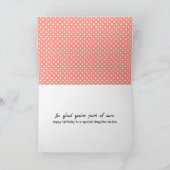 Carte Fête d'anniversaire avec pois pour belle-fille (Intérieur)