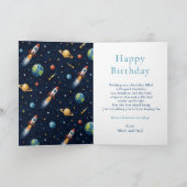 Carte Fête d'anniversaire Aventure spatiale (Intérieur)