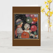 Carte Fête d'anniversaire, ballons et jouets pour enfant (Fleur jaune)