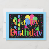 Carte Fête d'anniversaire. C'est l'heure de la fête ! (Devant)