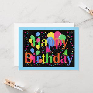 Carte Fête d'anniversaire. C'est l'heure de la fête !