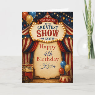 Carte Fête d'anniversaire cirque