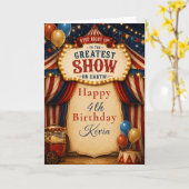 Carte Fête d'anniversaire cirque (Fleur jaune)