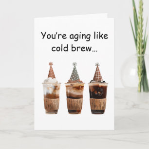 Carte Fête d'anniversaire Cold Brew Café Ambiance Amusan