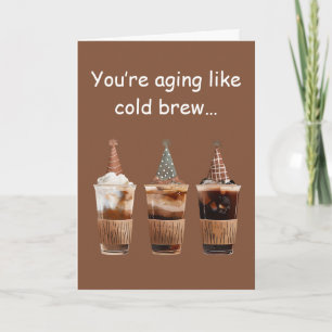 Carte Fête d'anniversaire Cold Brew Café Ambiance Amusan