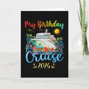 Carte Fête d'anniversaire croisière festive 2026 Hommes