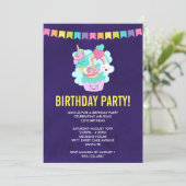 Carte Fête d'anniversaire Cupcake et glace joyeuse (Debout devant)