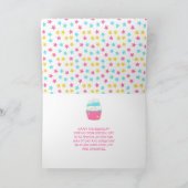 Carte Fête d'anniversaire Cupcake et Sprinkles (Intérieur)