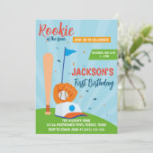 Carte Fête d'anniversaire de 1ère année Baseball Recrue  (Debout devant)