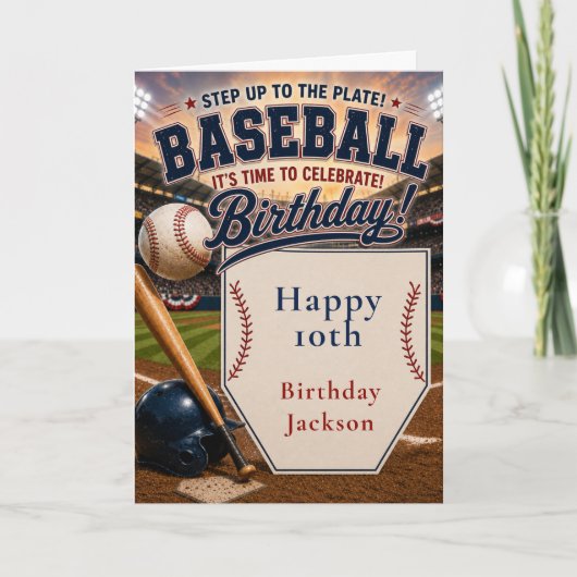 Carte Fête d'anniversaire de baseball (Devant)