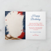 Carte Fête d'anniversaire de baseball (Intérieur)