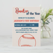 Fête d'anniversaire de baseball Recrue de l'année