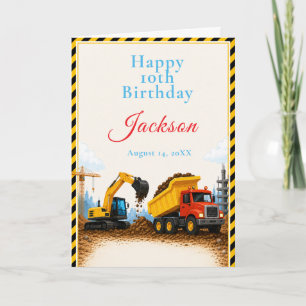 Carte Fête d'anniversaire de construction