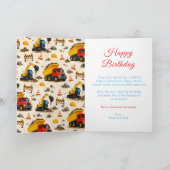 Carte Fête d'anniversaire de construction (Intérieur)