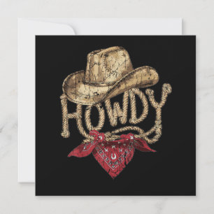 Carte Fête d'anniversaire de cow-boy occidental