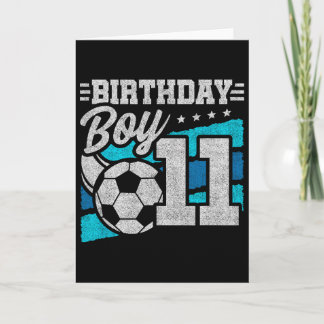 Carte Fête d'anniversaire de football - Garçon de 11 ans