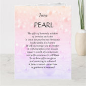 Carte Fête d'anniversaire de juin Pearl Salutation (Devant)